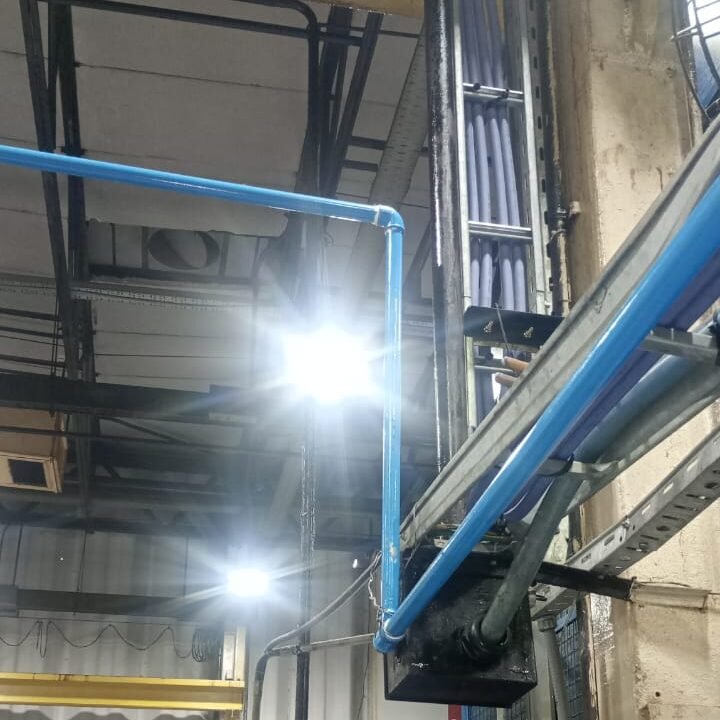 instalación de cañerías para aire comprimido industrial en planta SKF