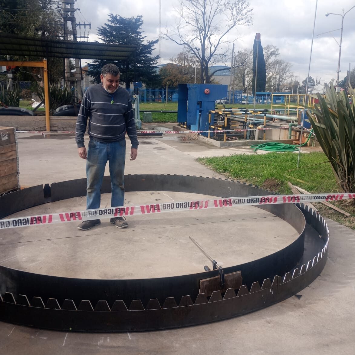 recambio de corona en sistema de planta de efluentes industrial SKF con mantenimiento mecánico