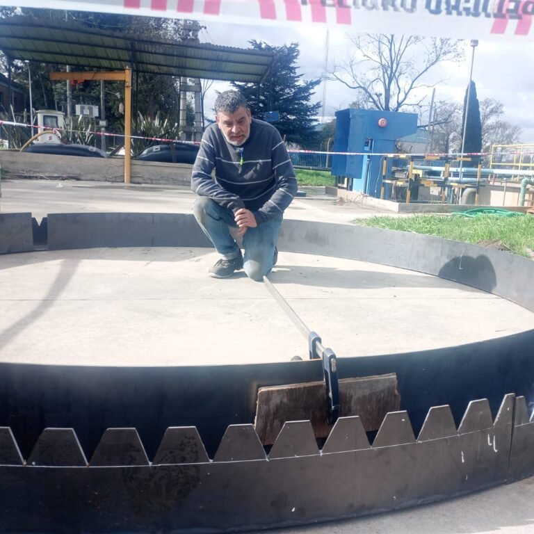 recambio de corona en sistema de planta de efluentes industrial SKF con mantenimiento mecánico