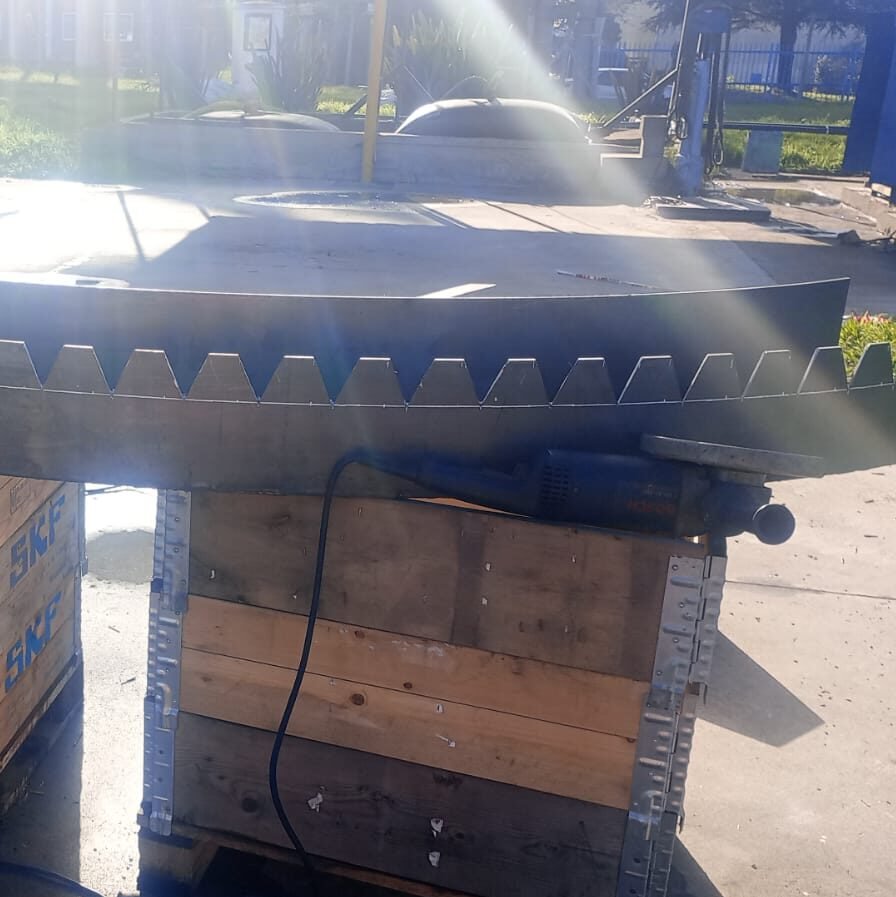 recambio de corona en sistema de planta de efluentes industrial SKF con mantenimiento mecánico